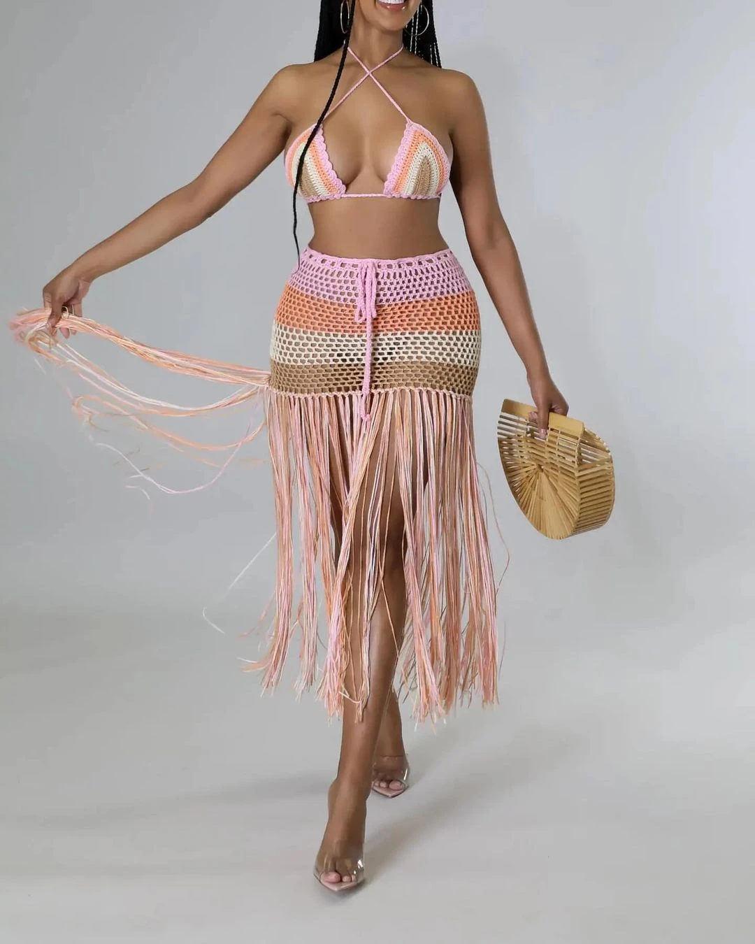 Handcrafted Crochet Tassels Dress – Perfect for Ghana and Beyond